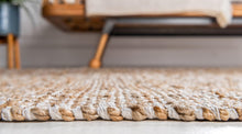 Load image into Gallery viewer, Assam Braided Jute Rug in Natural/Ivory