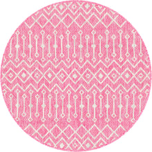 Load image into Gallery viewer, Outdoor Tribal Trellis Rug in Pink