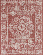 Load image into Gallery viewer, Outdoor Timeworn Rug in Rust Red
