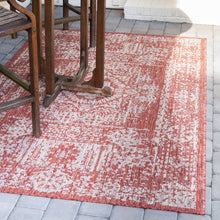 Load image into Gallery viewer, Outdoor Timeworn Rug in Rust Red