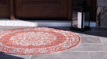 Load image into Gallery viewer, Outdoor Timeworn Rug in Rust Red