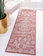 Load image into Gallery viewer, Outdoor Timeworn Rug in Rust Red