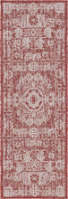 Load image into Gallery viewer, Outdoor Timeworn Rug in Rust Red