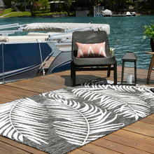 Load image into Gallery viewer, Outdoor Palm Rug in Black