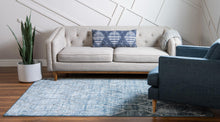 Load image into Gallery viewer, Matrix Trellis Deco Rug in Blue