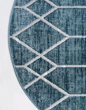 Load image into Gallery viewer, Matrix Trellis Deco Rug in Blue