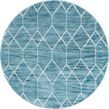 Load image into Gallery viewer, Matrix Trellis Deco Rug in Blue