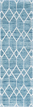 Load image into Gallery viewer, Matrix Trellis Deco Rug in Blue