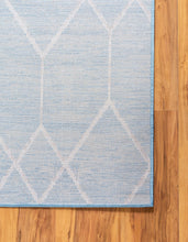 Load image into Gallery viewer, Matrix Trellis Deco Rug in Blue