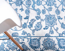 Load image into Gallery viewer, Floral Boston Rug in Ivory/Blue