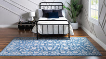 Load image into Gallery viewer, Floral Boston Rug in Blue
