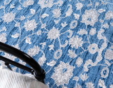 Load image into Gallery viewer, Floral Boston Rug in Blue