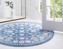 Load image into Gallery viewer, Floral Boston Rug in Blue