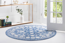 Load image into Gallery viewer, Floral Boston Rug in Blue