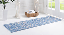 Load image into Gallery viewer, Floral Boston Rug in Blue