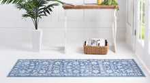 Load image into Gallery viewer, Floral Boston Rug in Blue
