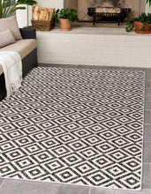 Load image into Gallery viewer, Costa Rica Outdoor Rug in Charcoal by Jill Zarin