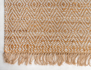 Assam Braided Jute Rug in Natural/Ivory
