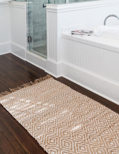 Assam Braided Jute Rug in Natural/Ivory