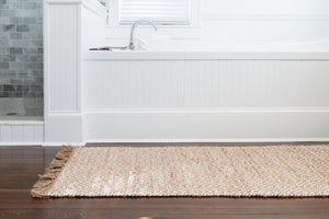 Assam Braided Jute Rug in Natural/Ivory