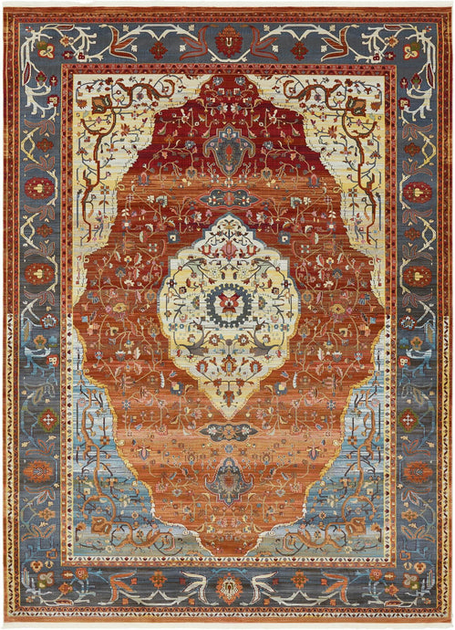 Miramar Baracoa Rug in Rust Red