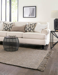 Chunky Jute Rug in Gray | Large Area Rug | Modern, Natural Rug