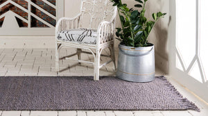 Chunky Jute Rug in Gray | Large Area Rug | Modern, Natural Rug