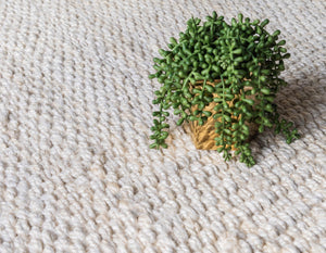 Chunky Jute Rug in Ivory | Large Area Rug | Modern, Natural Rug