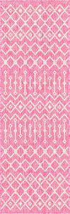 Outdoor Tribal Trellis Rug in Pink