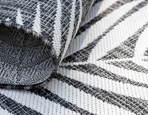 Outdoor Palm Rug in Black