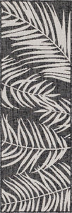 Outdoor Palm Rug in Black