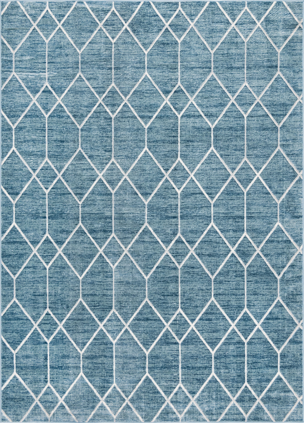Matrix Trellis Deco Rug in Blue