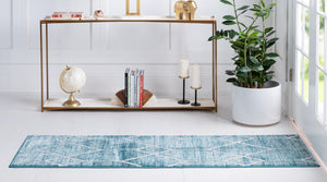 Matrix Trellis Deco Rug in Blue