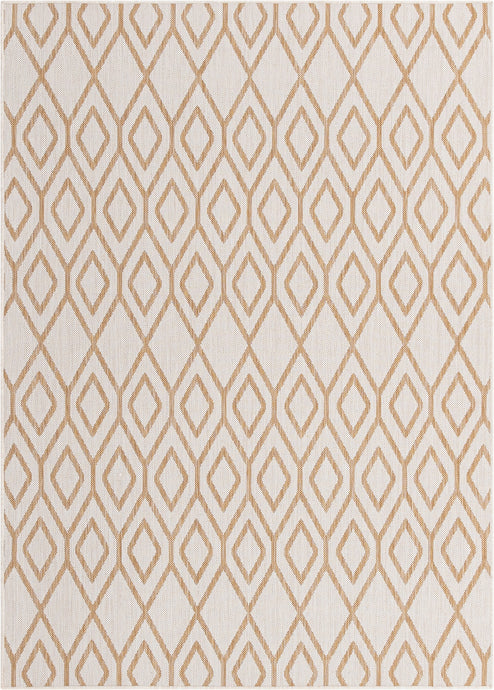 Turks and Caicos Outdoor Rug in Beige by Jill Zarin
