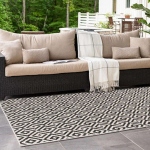 Costa Rica Outdoor Rug in Charcoal by Jill Zarin