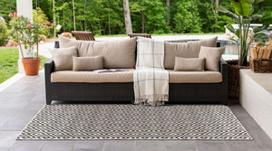 Costa Rica Outdoor Rug in Charcoal by Jill Zarin