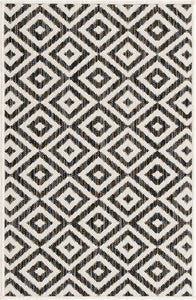 Costa Rica Outdoor Rug in Charcoal by Jill Zarin