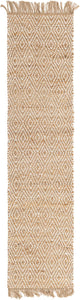 Assam Braided Jute Rug in Natural/Ivory